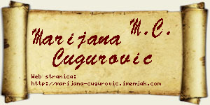 Marijana Čugurović vizit kartica